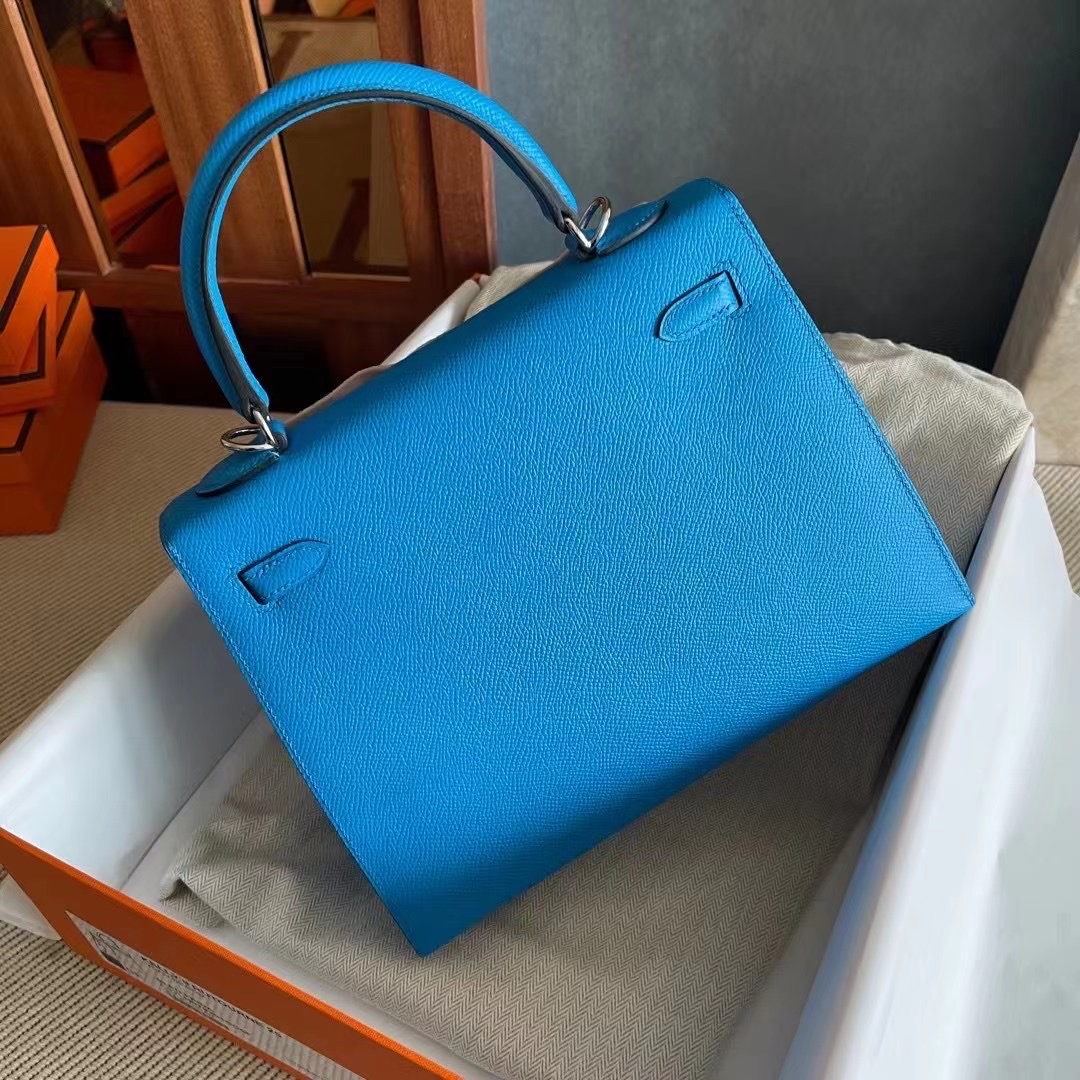 Qatar luxury shop hm KL 25 epsom 0F蓝  Bleu Frida 银
