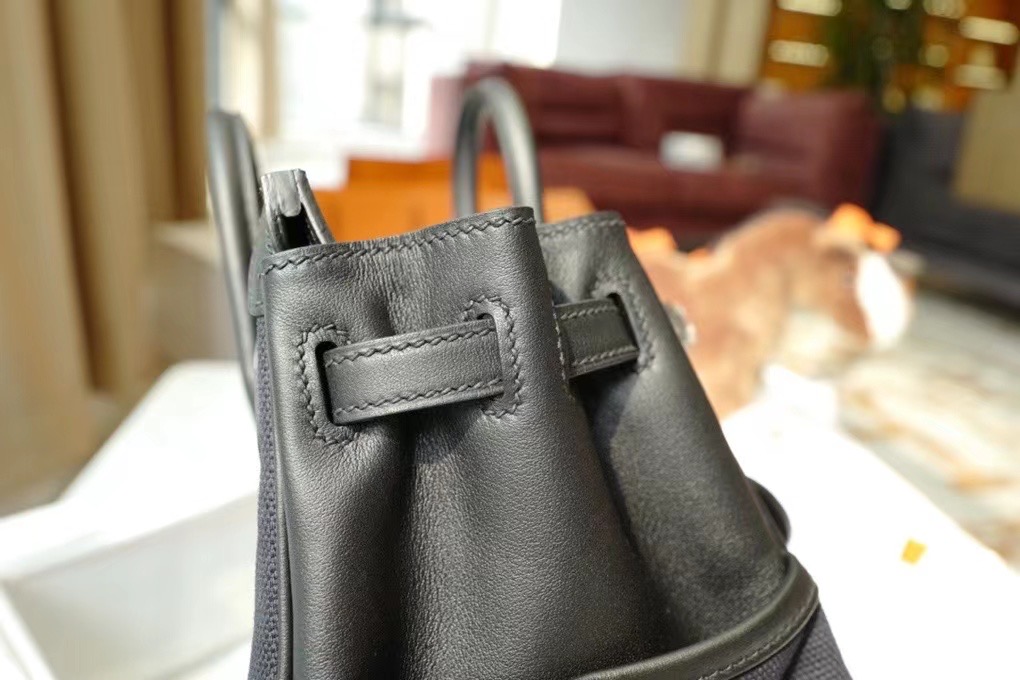 VIP一级品 BK 25cm cargo 布包 黑色/银扣 手工缝制