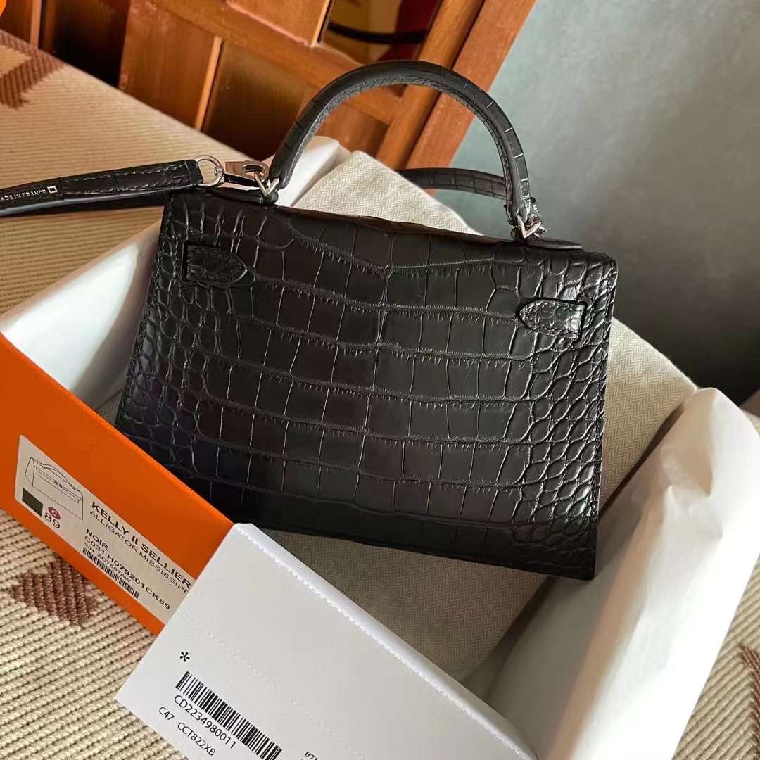 Britain HM Mini kl II 2代 CK89 Noir Matte Alligator Crocodile
