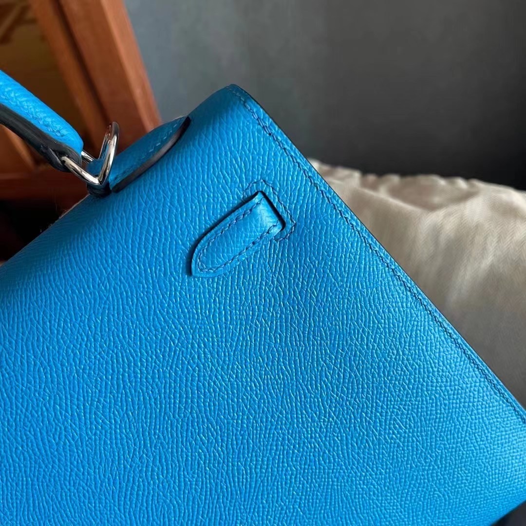 Qatar luxury shop hm KL 25 epsom 0F蓝  Bleu Frida 银