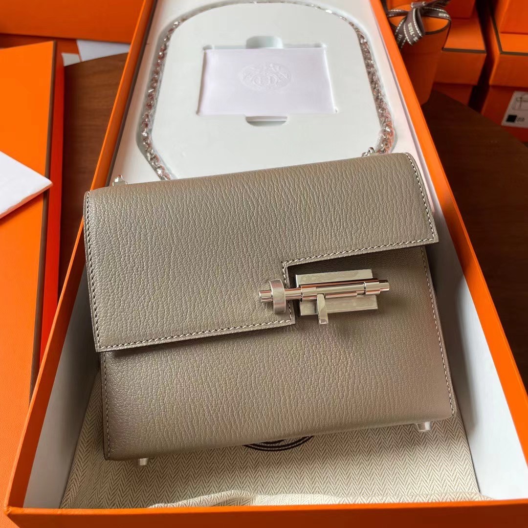 现货VR mini 17cm Chèvre 山羊皮 M8巴黎灰 银扣