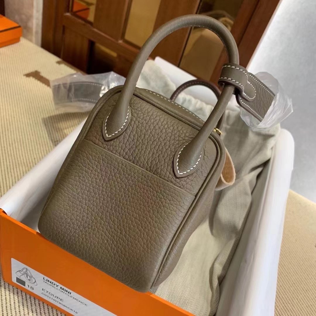 HM mini LD 18 etoupe 大象灰 金扣tc