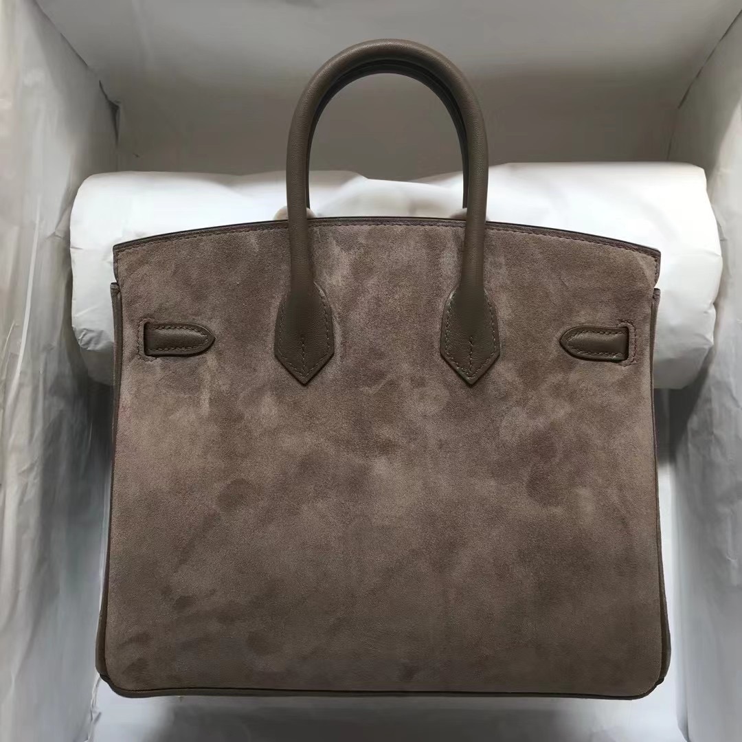 HM BK 25cm Doblis Suede 麂皮/Swift calfskin 全手工蜜蜡线缝制