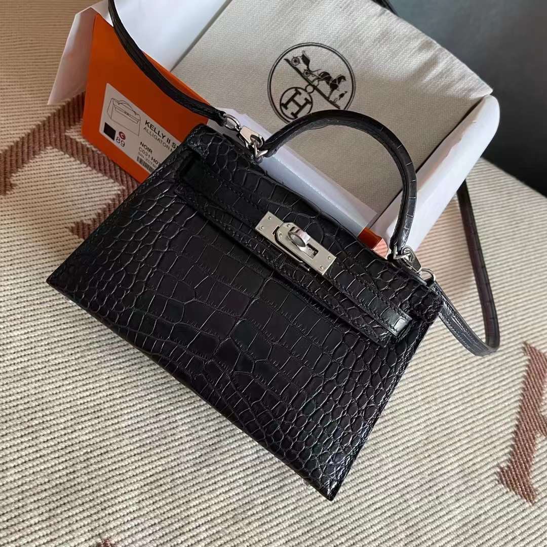 Britain HM Mini kl II 2代 CK89 Noir Matte Alligator Crocodile