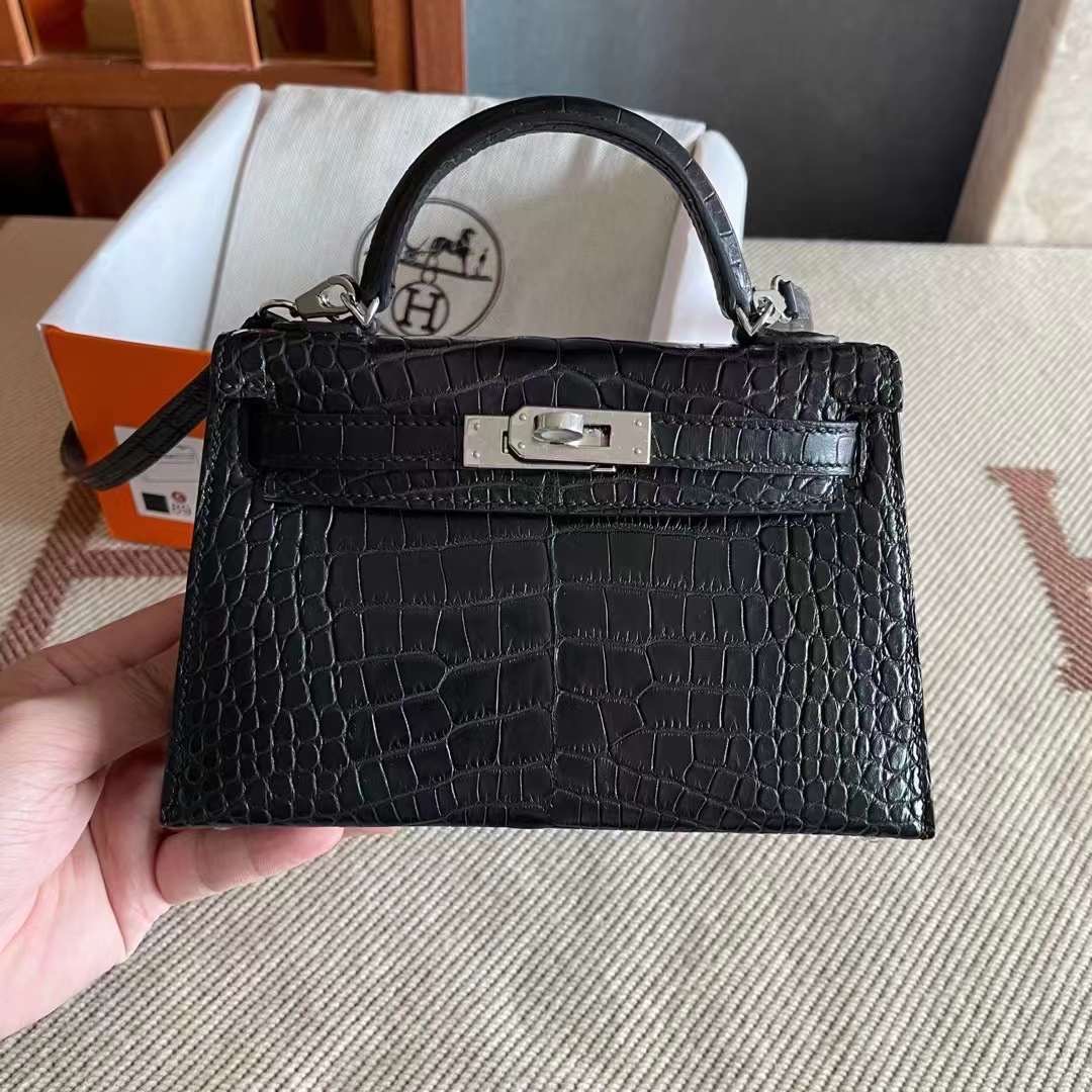 Britain HM Mini kl II 2代 CK89 Noir Matte Alligator Crocodile