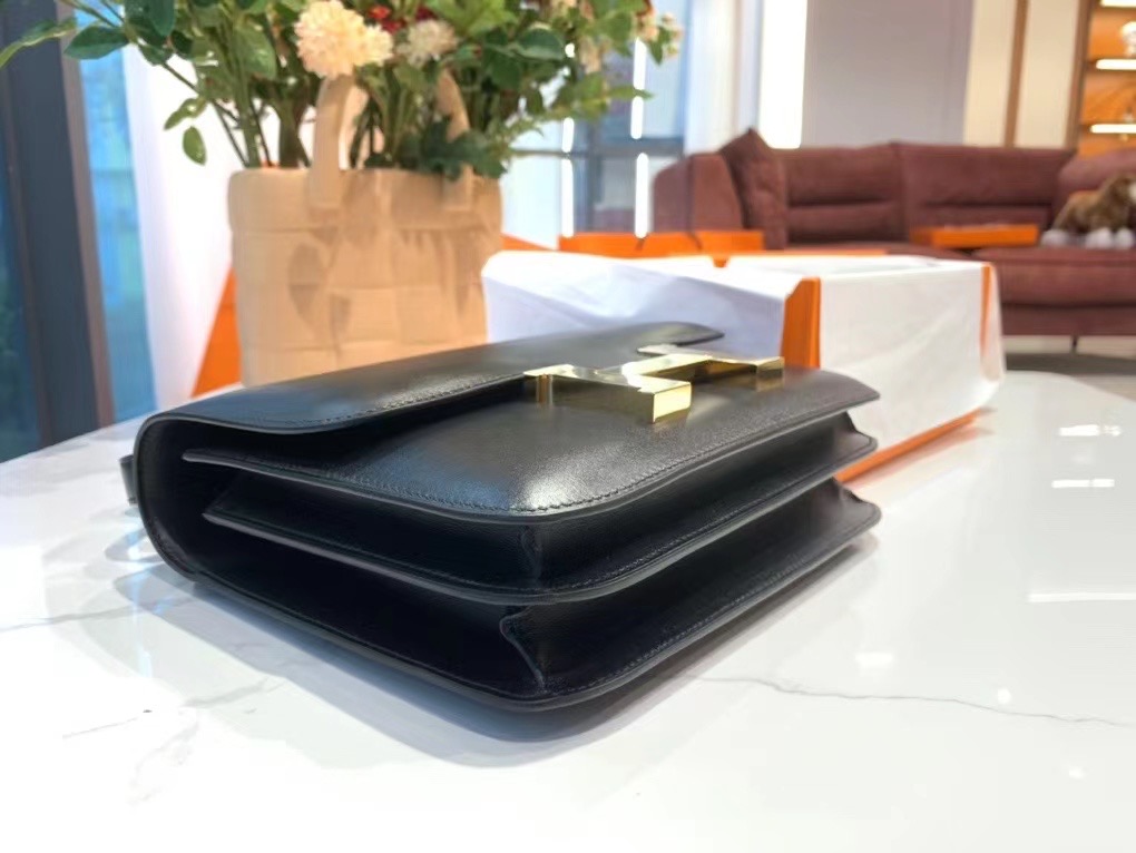 VIP一级品 constance 24cm BOX皮 CK89 Noir 黑色/金扣 代购级品质 现货