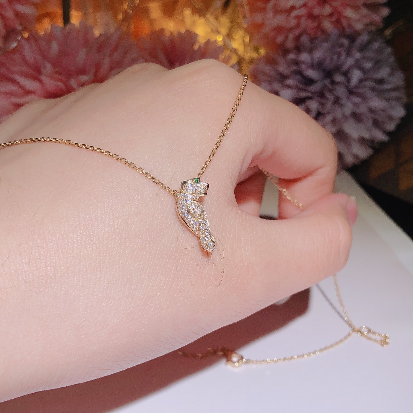 Necklace 满钻小豹子🐆项链 18k金镶嵌天然钻石 喜欢的来订。