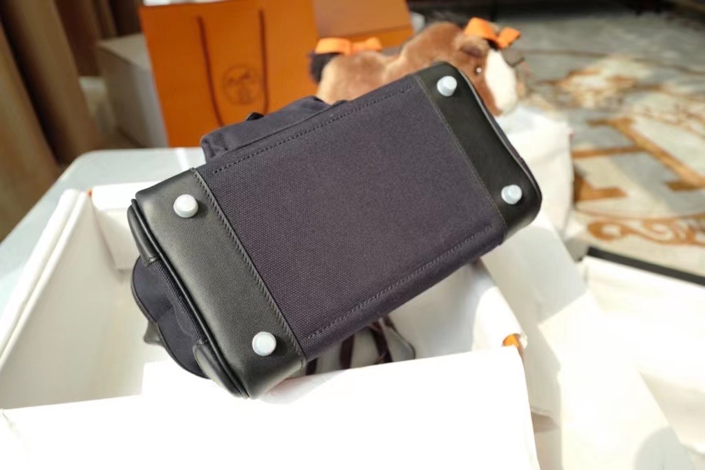 VIP一级品 BK 25cm cargo 布包 黑色/银扣 手工缝制