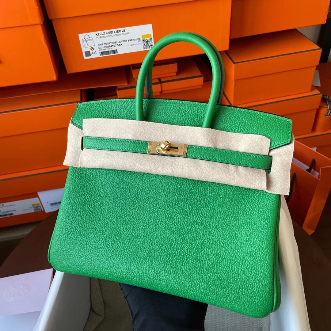 现货 BK 25cm Togo 1K bambou 竹子绿 金扣