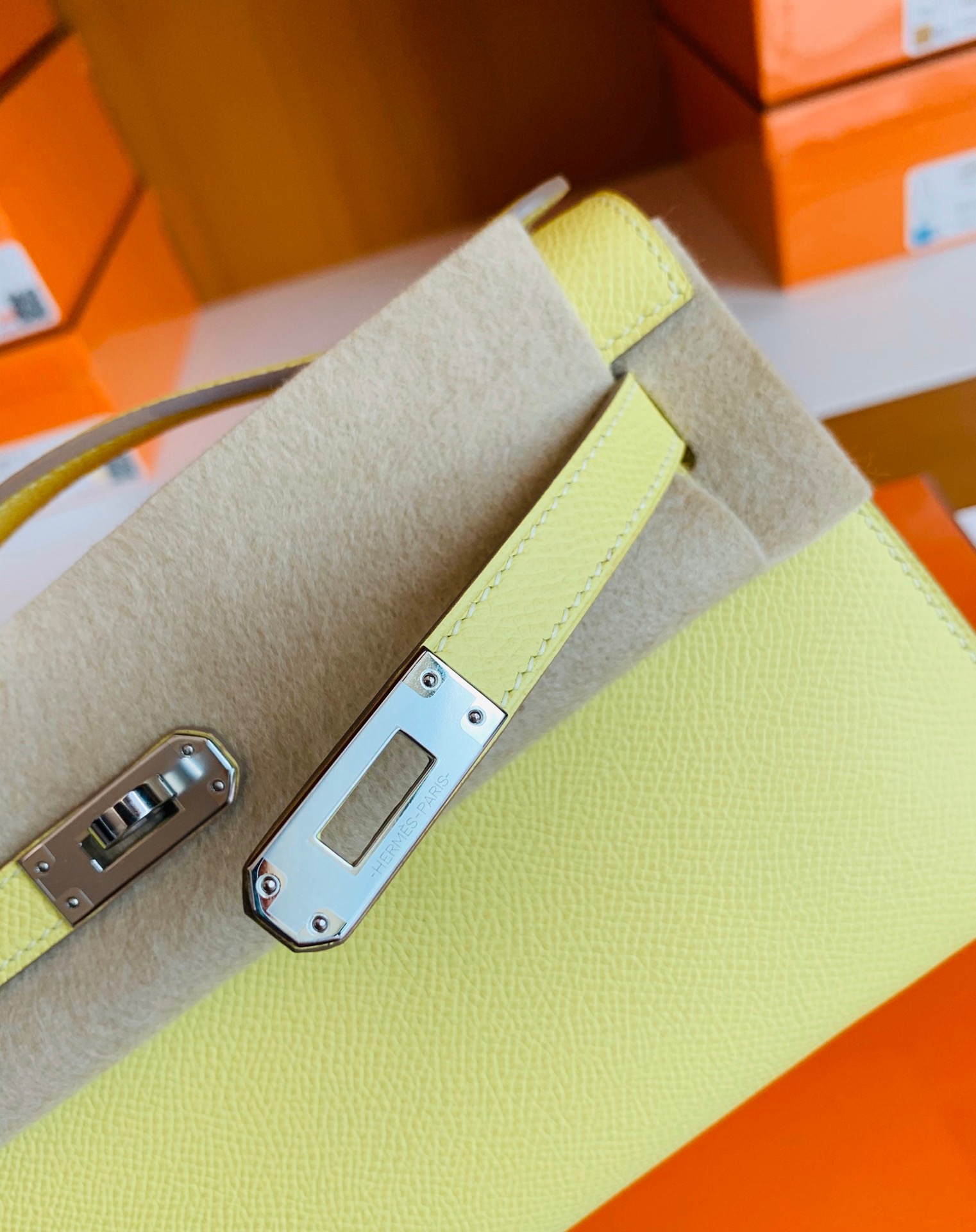 Japan HM Mini KL Pochette 9R Lime 柠檬黄 Epsom