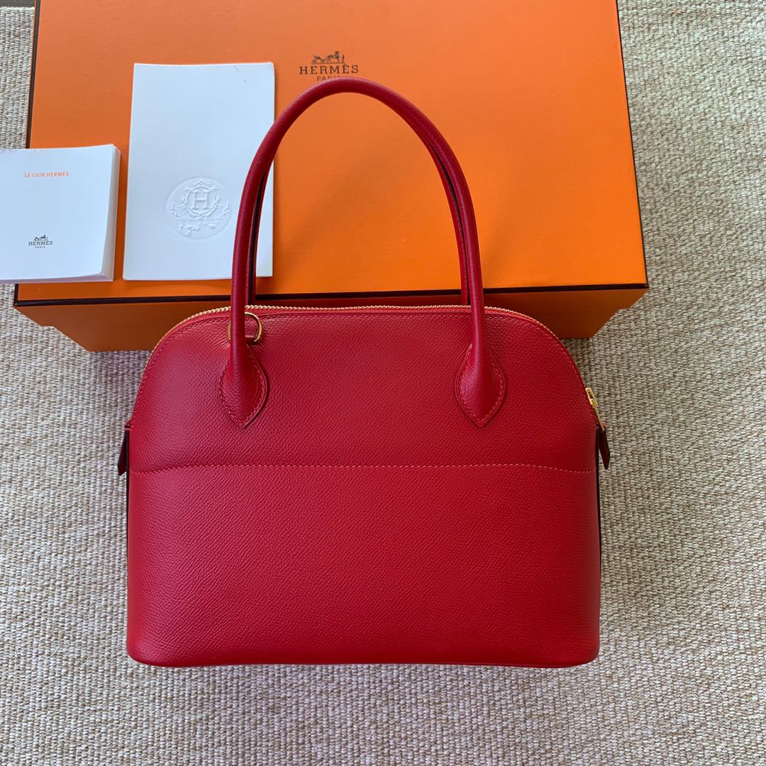 Saudi Arabia HM Bolide 27cm Q5 Rose casaque 国旗红 原厂Epsom