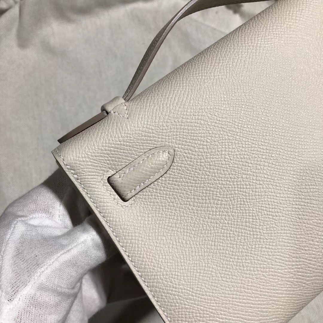 Qatar HM KL Pochette Epsom 10 Craie GHW