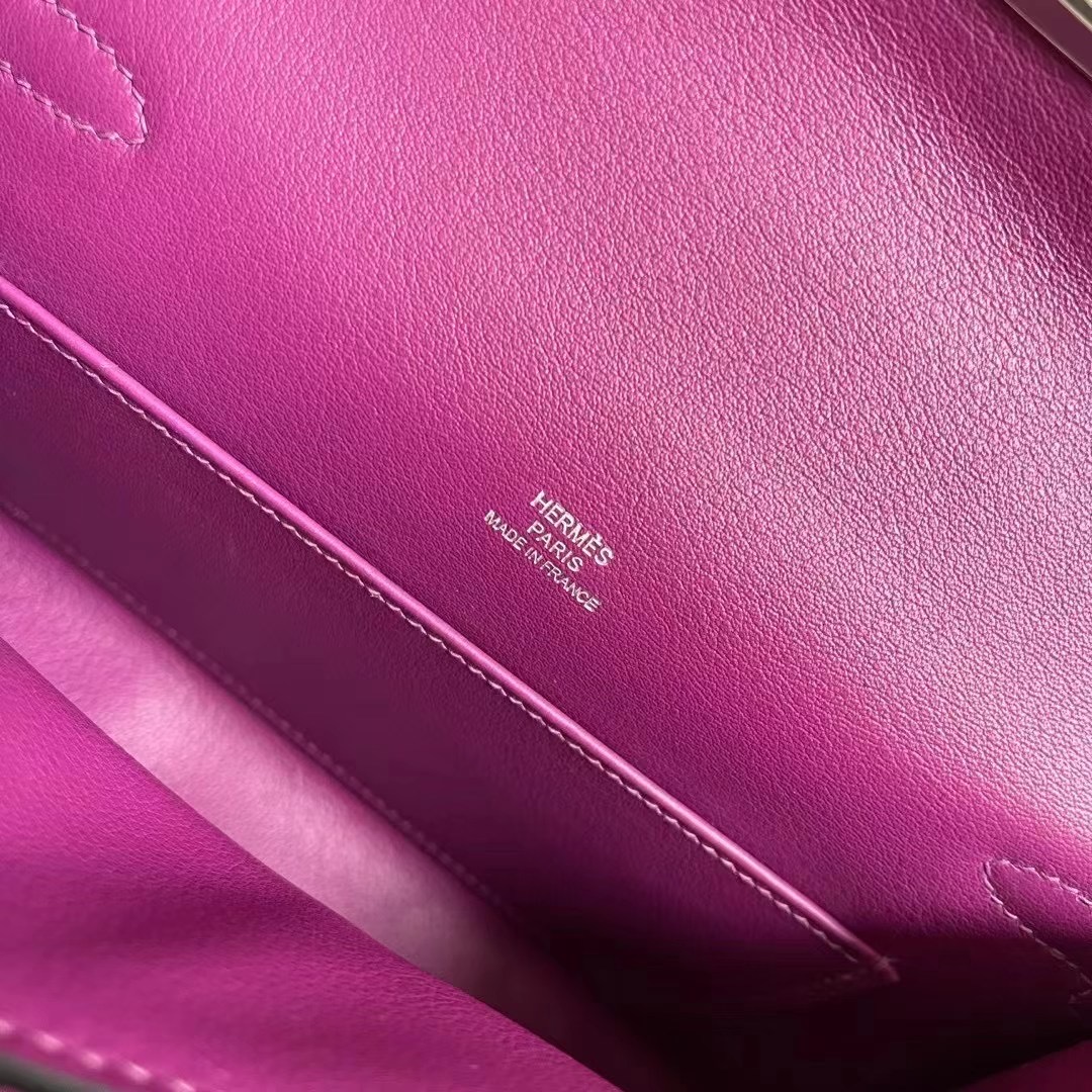Taiwan HM Mini KL pochette Swift P9 Anemone 海葵紫 全手工缝制 金扣