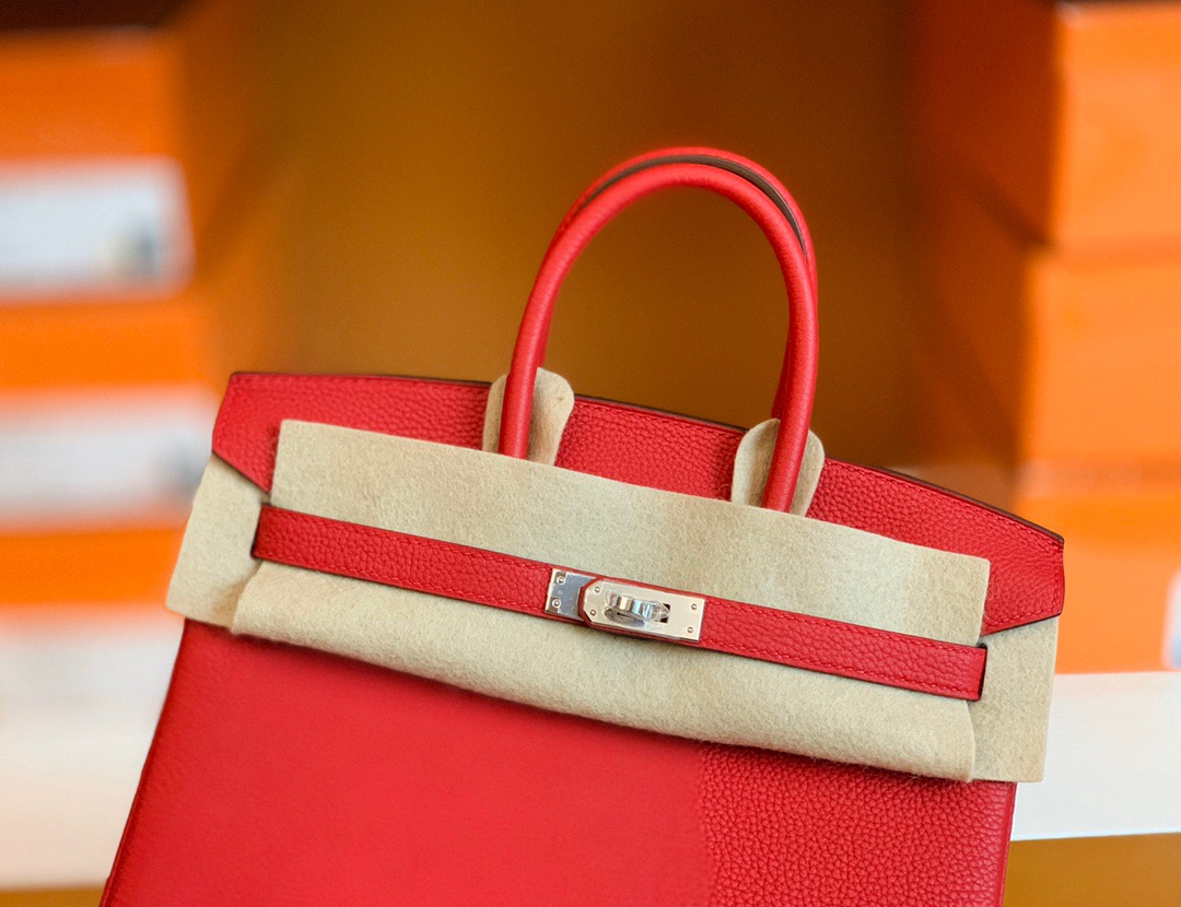 BK 25cm Q5国旗红 rouge casaque Togo皮 银扣