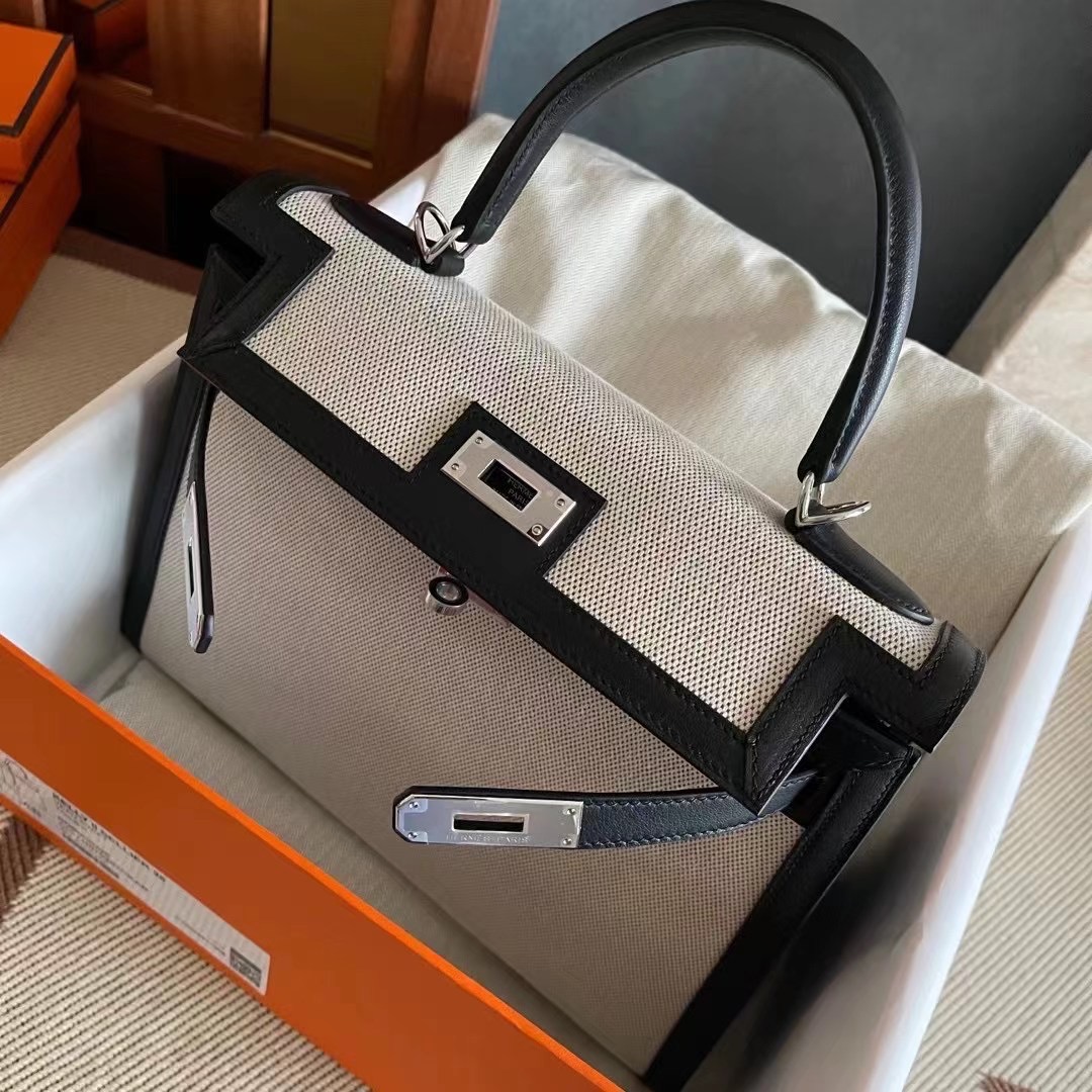 KL 28cm Swift拼帆布  黑银