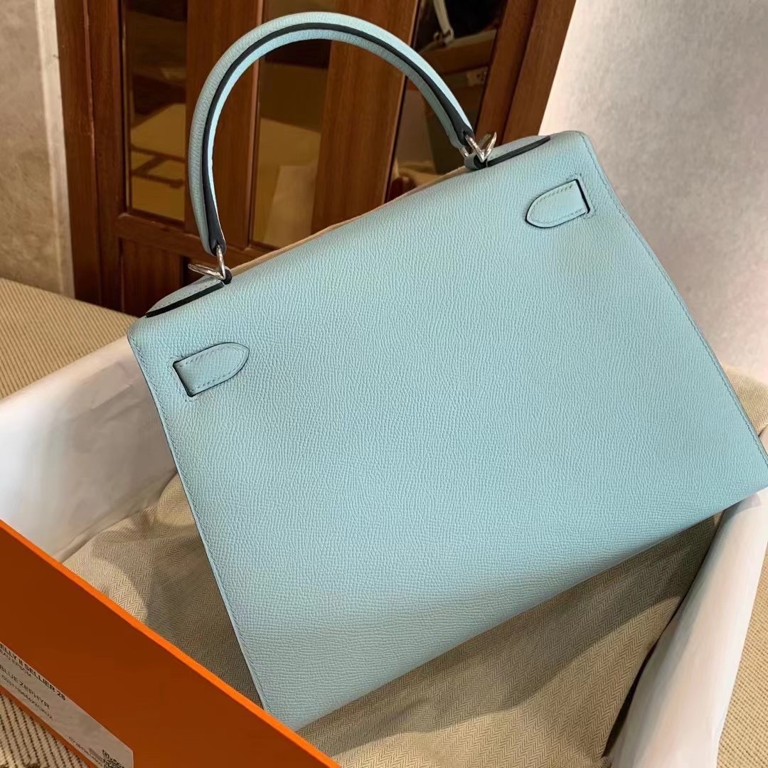Hong Kong Factory HM KL II Sellier 25cm Epsom leather U2 Blue Zyphyr
