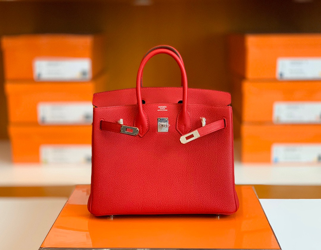 BK 25cm Q5国旗红 rouge casaque Togo皮 银扣