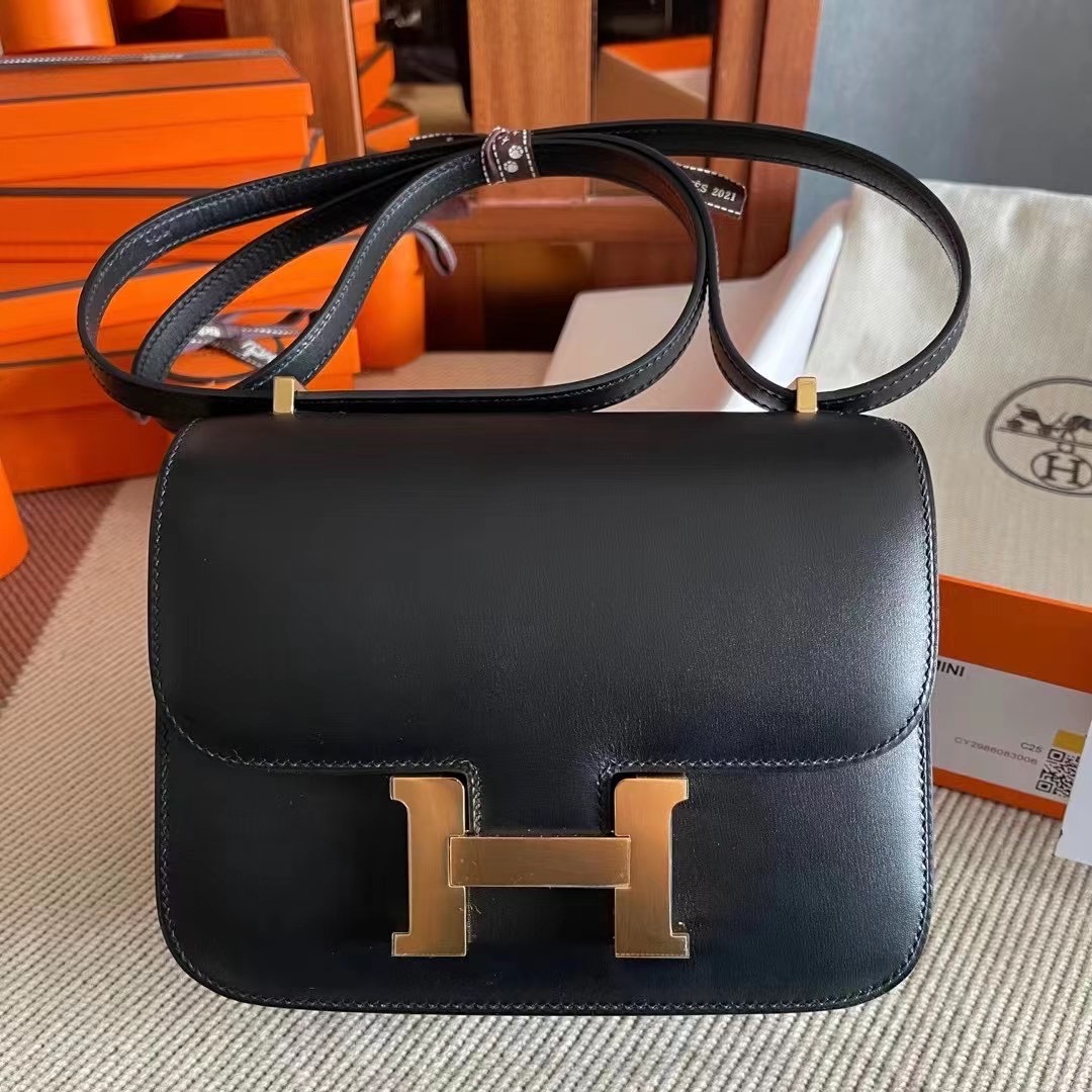 Dubai hm constance  19 Box leather 89 noir ghw 黑金