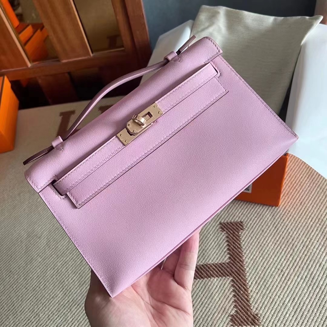 KL pochette swift X9 MauvsSyleestre 锦葵紫 玫瑰金