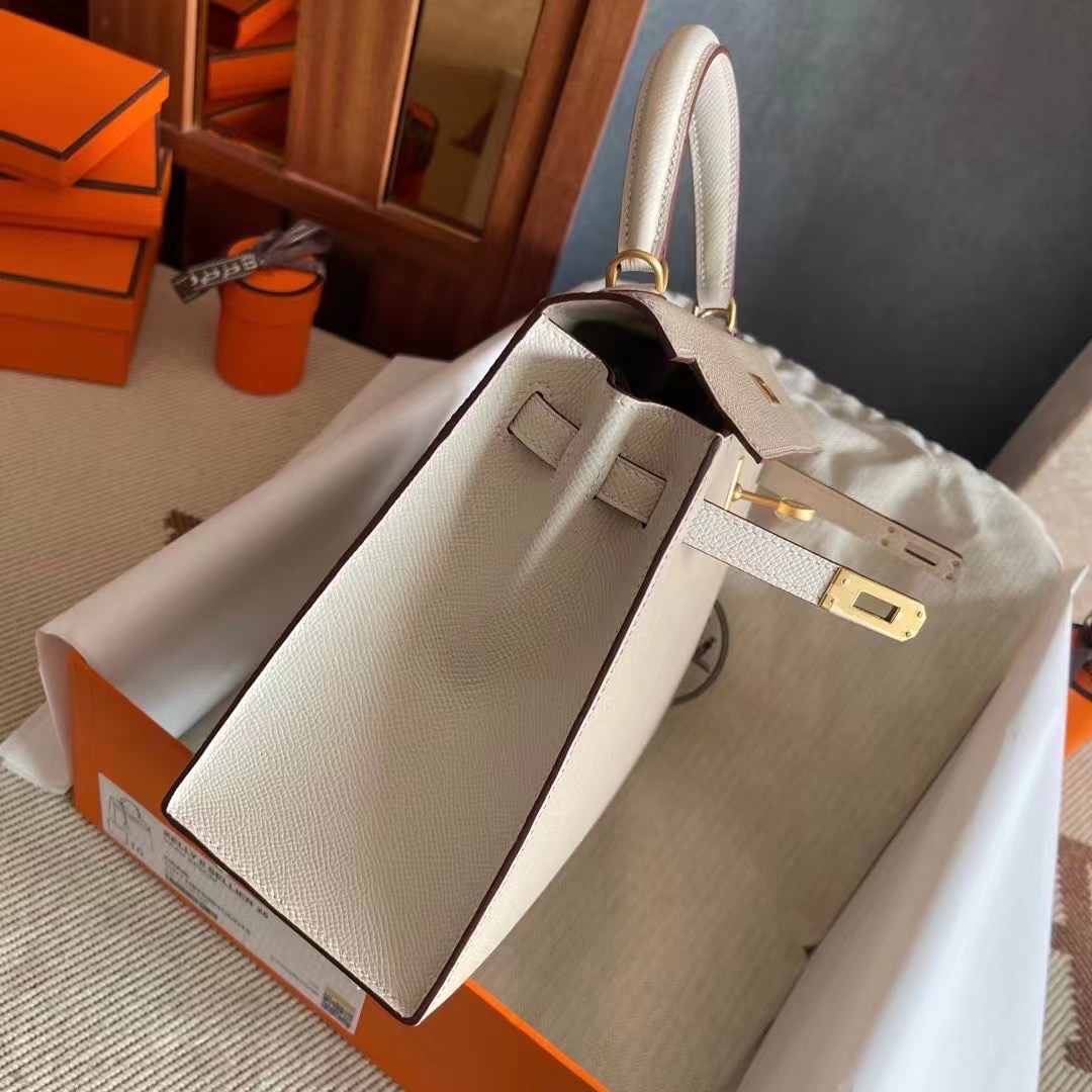 Qatar Doha HM KL 25cm Epsom S2 Trench 风衣灰 10 Craie