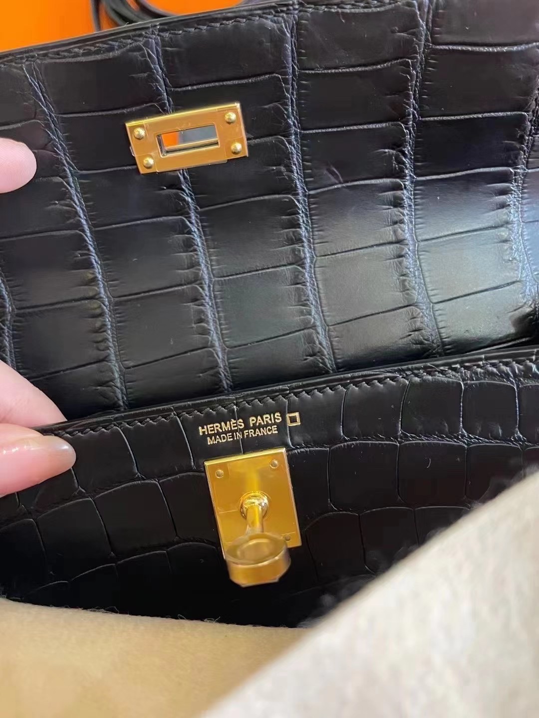 Kuwait HM KL Danse Crocodile Leather89 Noir