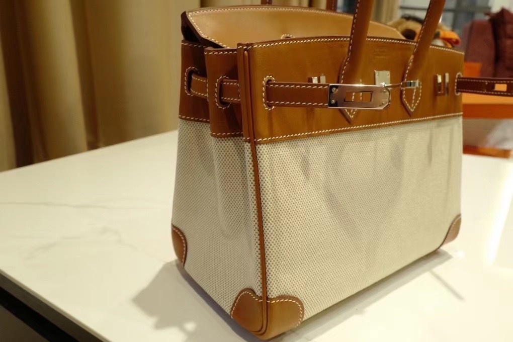 HM VIP BK 25cm togo Saddle Leather Gold Canvas / Phw