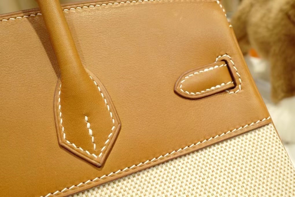 HM VIP BK 25cm togo Saddle Leather Gold Canvas / Phw