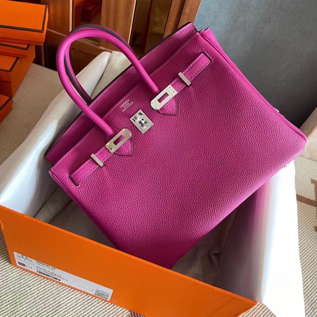 Dubai HM BK 25cm Togo皮 L3玫瑰紫 Rose purple 银扣 现货哟