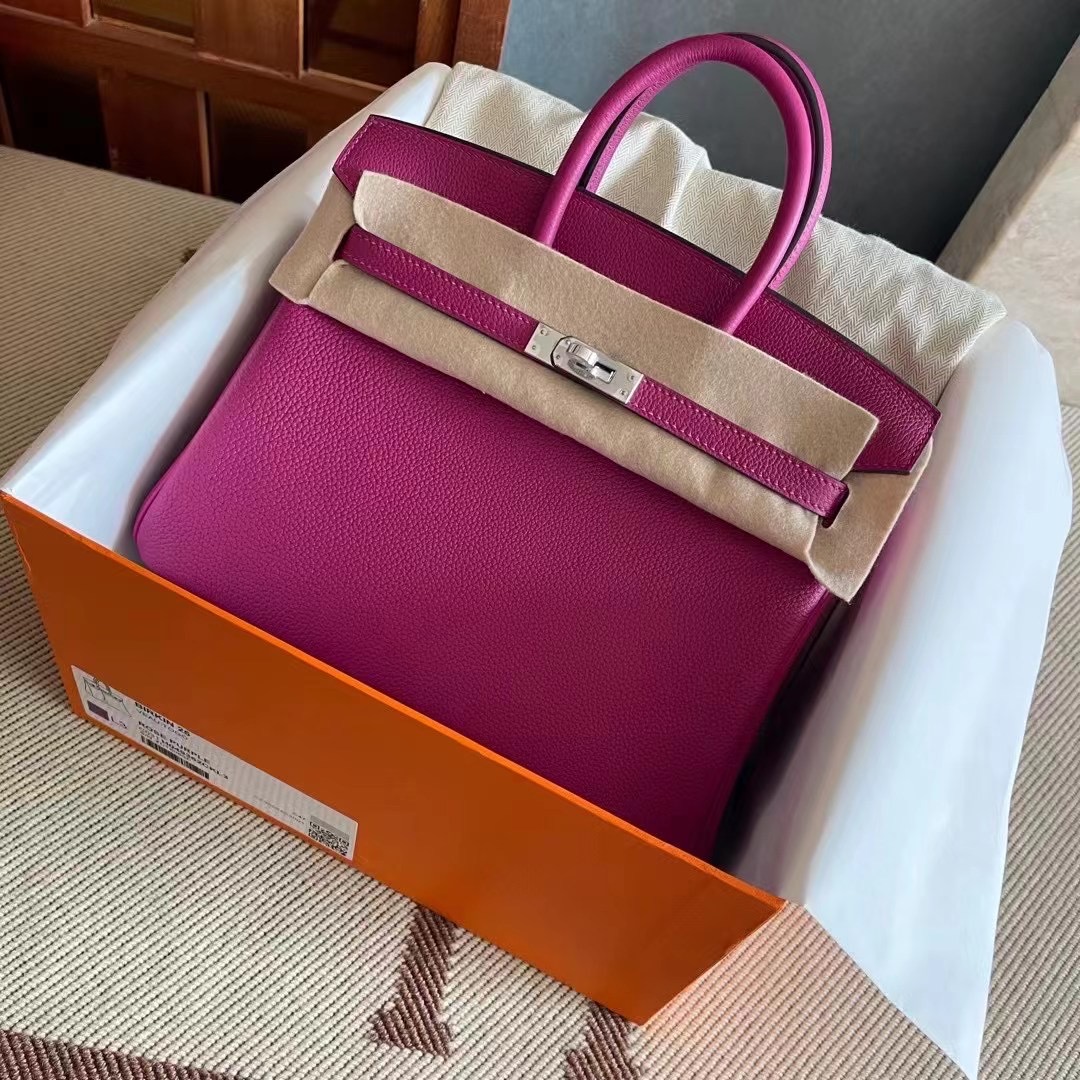 Dubai HM BK 25cm Togo皮 L3玫瑰紫 Rose purple 银扣 现货哟