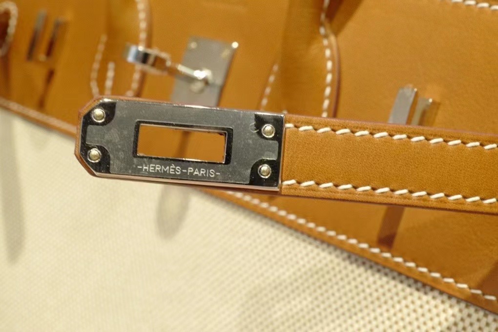 HM VIP BK 25cm togo Saddle Leather Gold Canvas / Phw