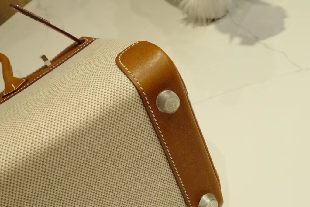 HM VIP BK 25cm togo Saddle Leather Gold Canvas / Phw