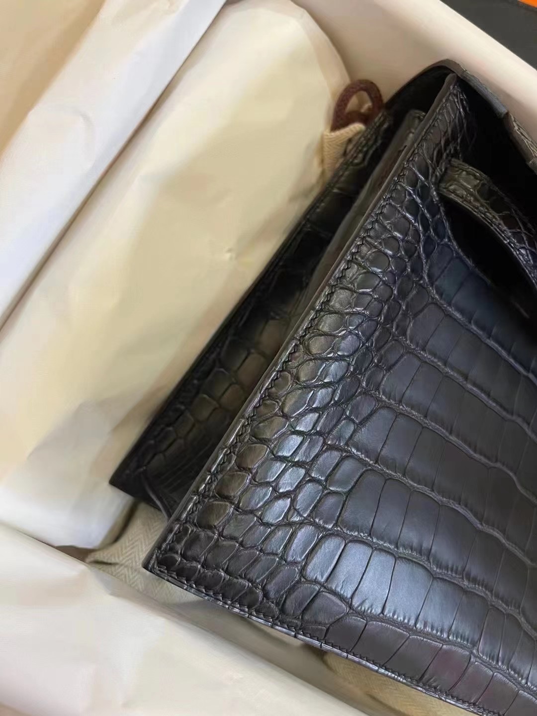Kuwait HM KL Danse Crocodile Leather89 Noir