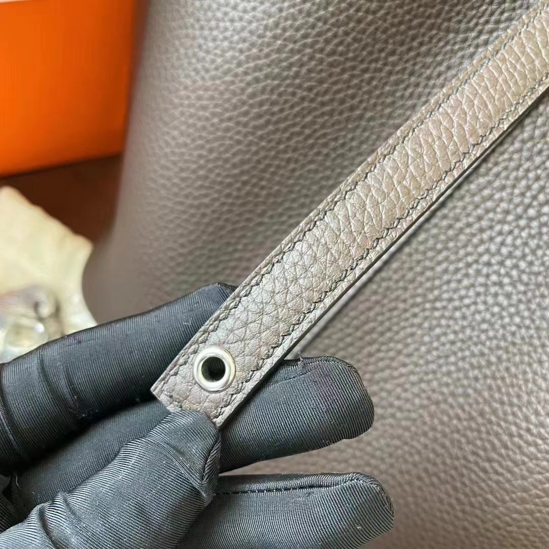 Saudi Arabia HM Picotin 18cm 46 Ebene 乌木色 银扣