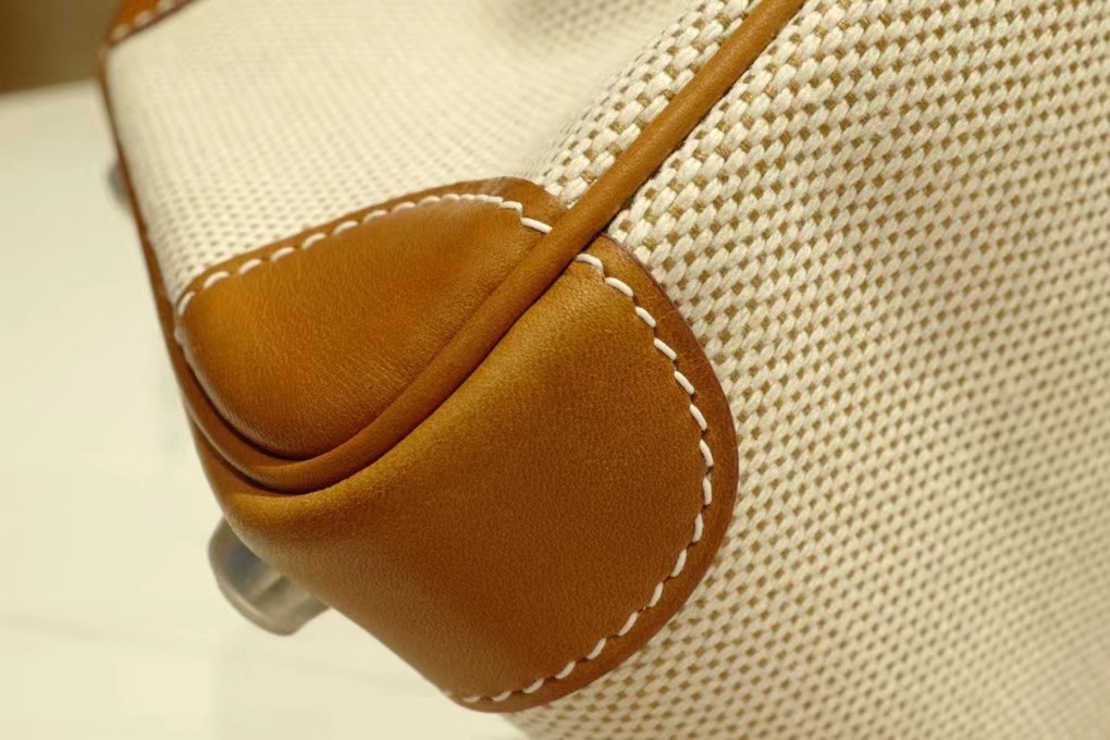 HM VIP BK 25cm togo Saddle Leather Gold Canvas / Phw