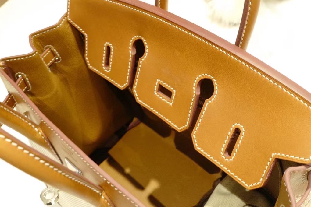 HM VIP BK 25cm togo Saddle Leather Gold Canvas / Phw