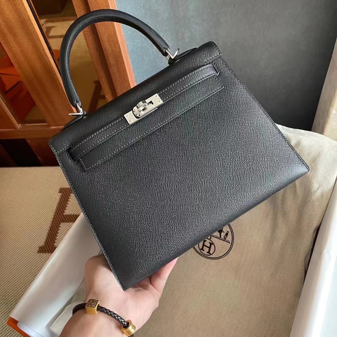 Kuwait HM KL 25cm 89 Noir Epsom PHW