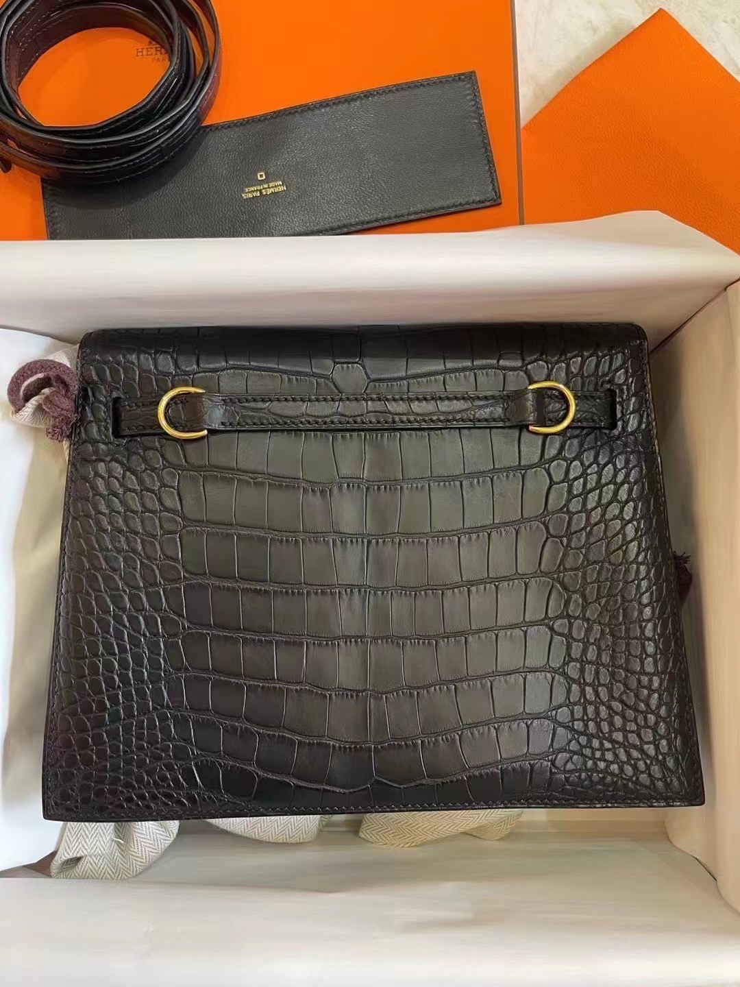 Kuwait HM KL Danse Crocodile Leather89 Noir