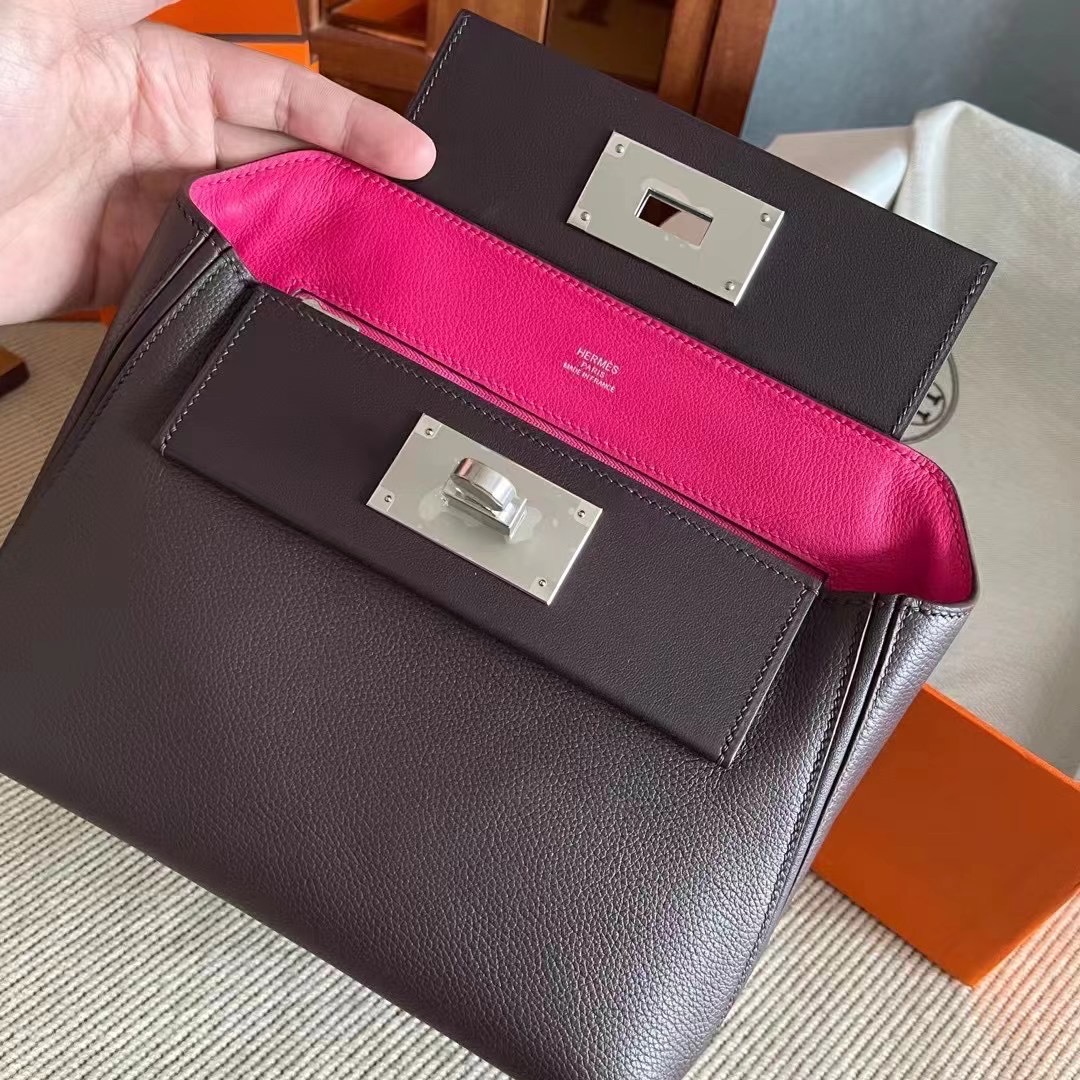 KL 2424 mini evercolor 0G马鞍红 银-HaiLaBags KL 2424 mini evercolor 0G马鞍红 银