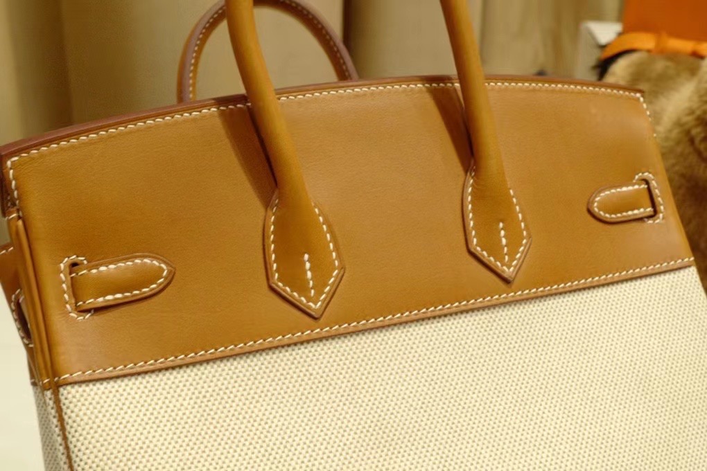 HM VIP BK 25cm togo Saddle Leather Gold Canvas / Phw