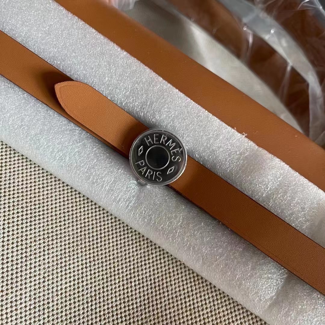 HM Herbag 31 内缝   Craie / Fauve 帆布拼金棕  银