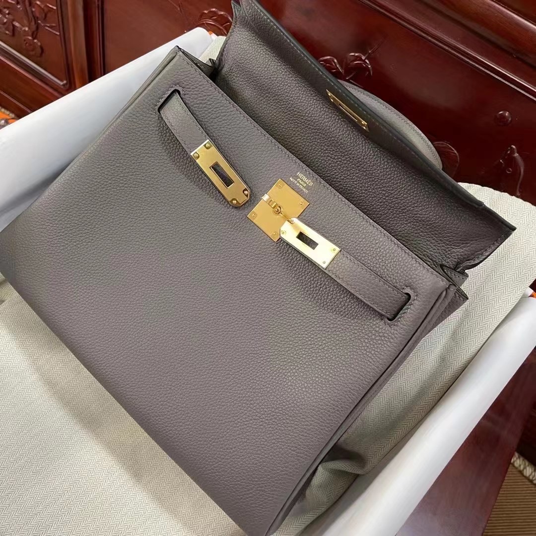 Kuwait HM KL 25cm Togo 8F Etain 锡器灰 金扣