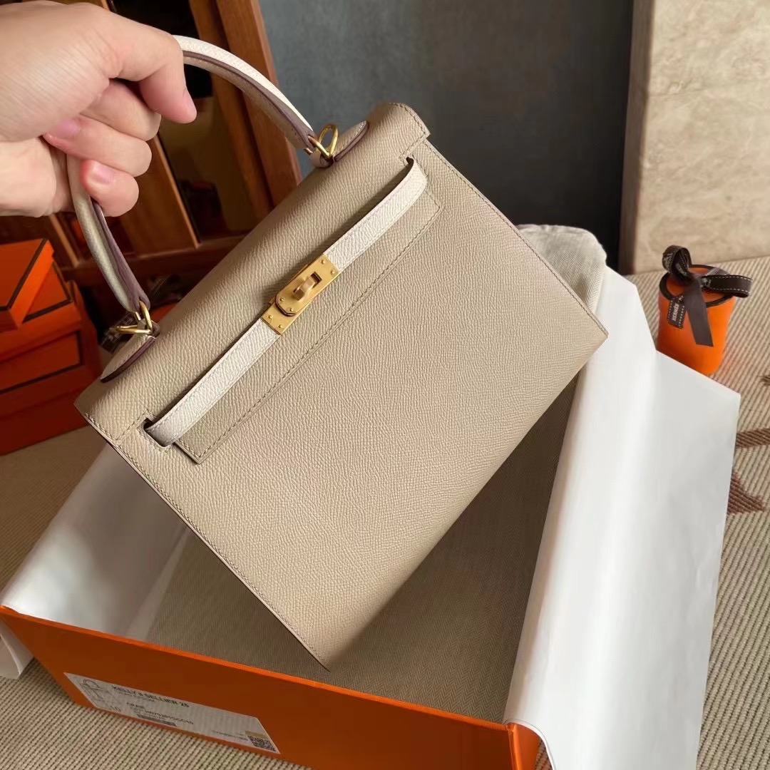 Qatar Doha HM KL 25cm Epsom S2 Trench 风衣灰 10 Craie