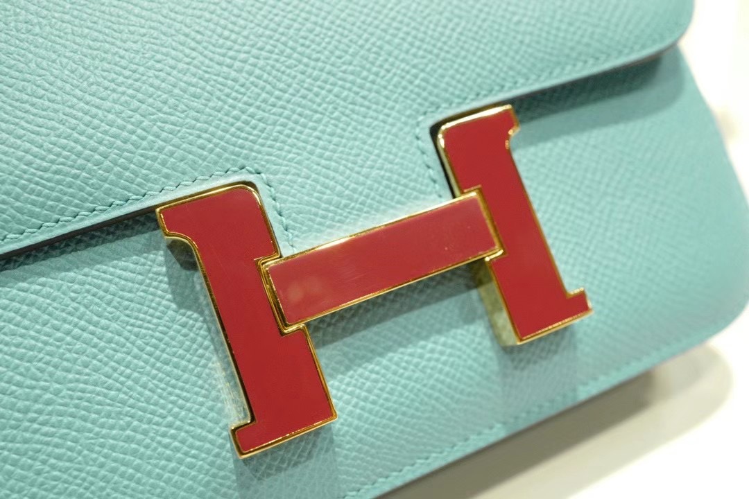 VIP一级品 constance 19cm EP皮 马卡龙色/珐琅扣 手工缝制 臻品鉴赏