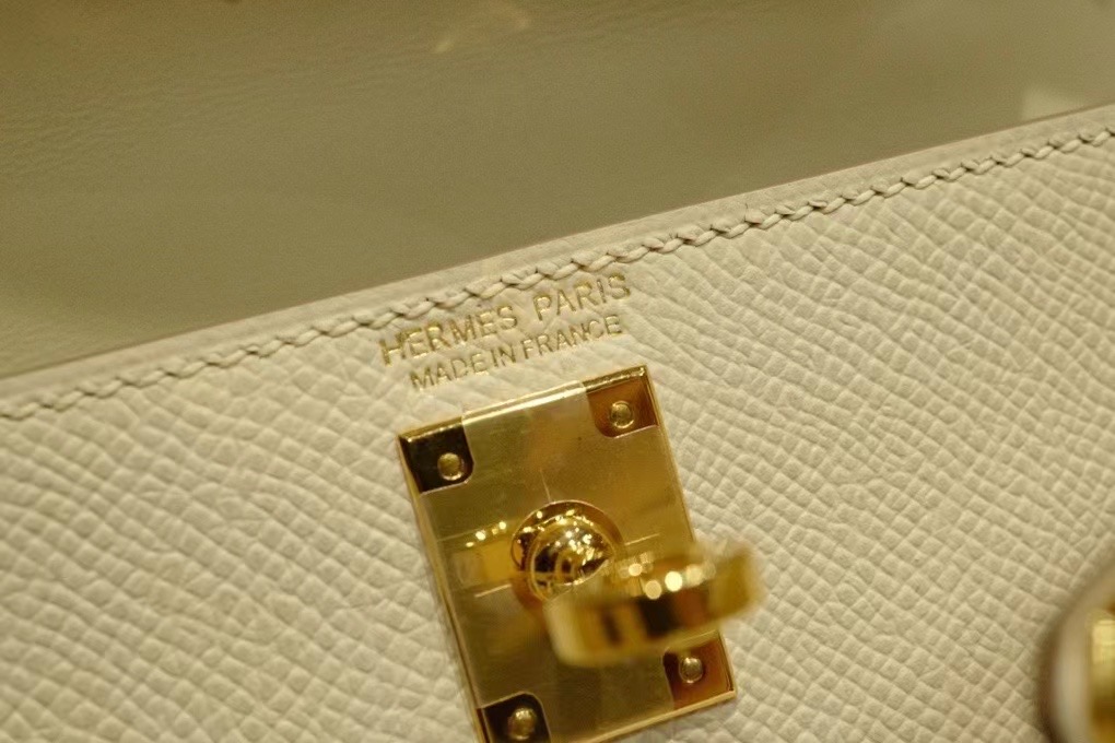 Qatar HM Mini KL VIP一级品 kl二代  Epsom 10 craie 奶昔白/金扣