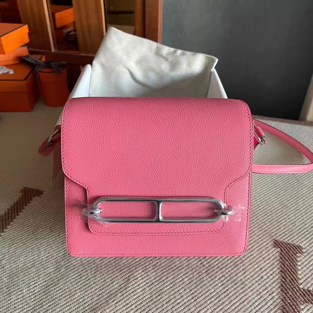 爱马仕猪鼻子包包香港价格 HM RL mini 8W新唇膏粉 Rose azalee Everycolor