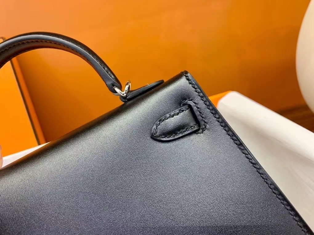 VIP一级品 Mini kl box皮 CK89 Noir 黑色/金扣 手柄缝制 臻品鉴赏