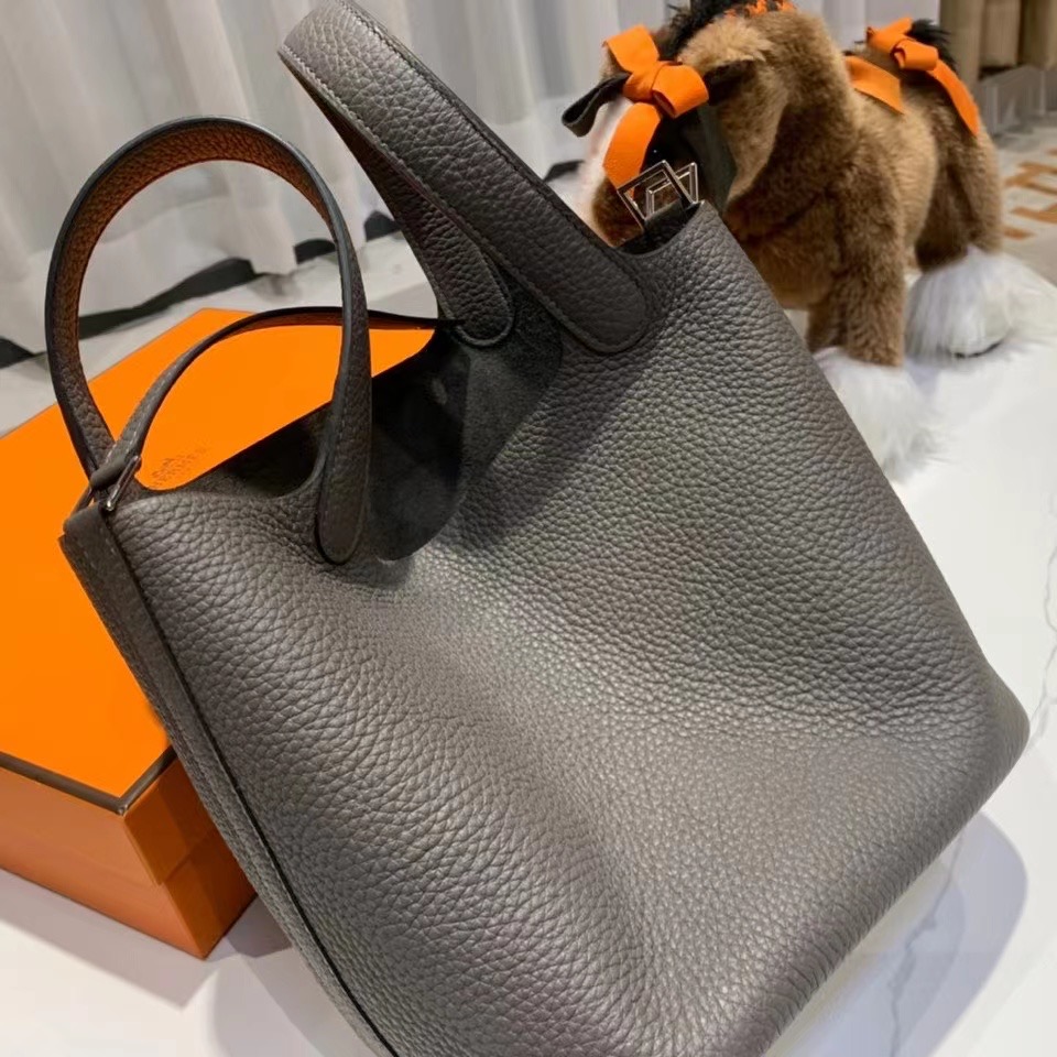 VIP一级品： picotin 18cm  TC 8f etain 锡器灰/银扣 代购级品质