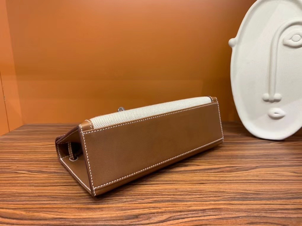 VIP一级品：  kl 一代 马鞍皮配布 金棕色/银扣 手工缝制 臻品鉴赏
