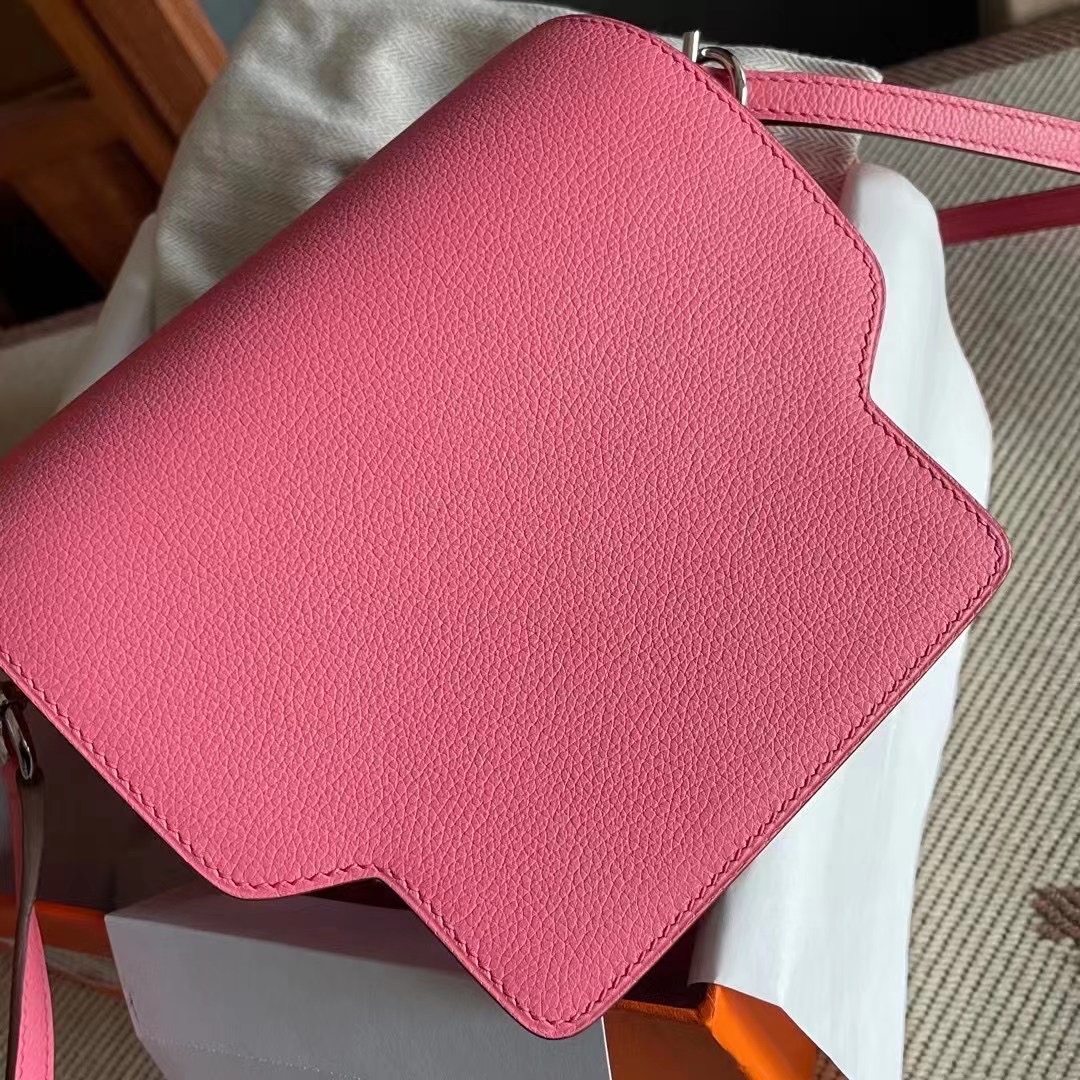 爱马仕猪鼻子包包香港价格 HM RL mini 8W新唇膏粉 Rose azalee Everycolor