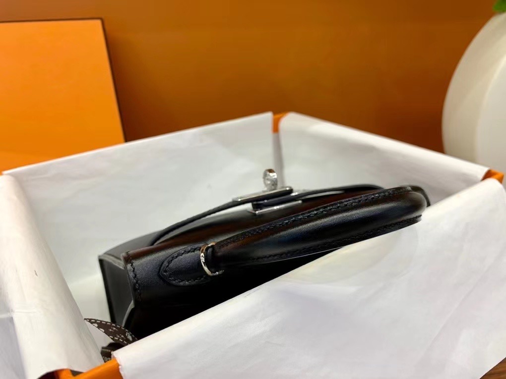 VIP一级品 Mini kl box皮 CK89 Noir 黑色/金扣 手柄缝制 臻品鉴赏